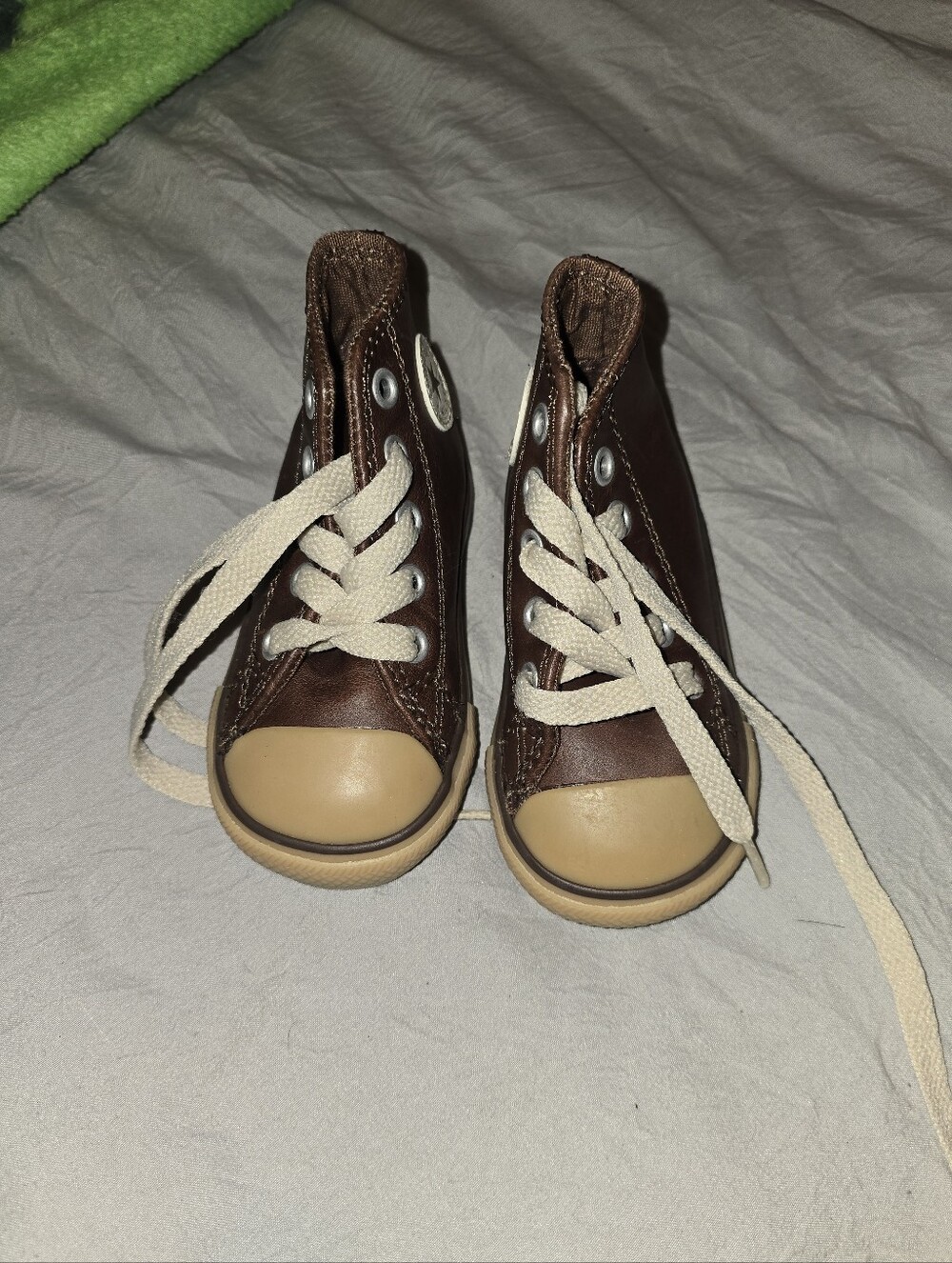 Converse Kids Brown High-Top Sneakers with Cream Laces